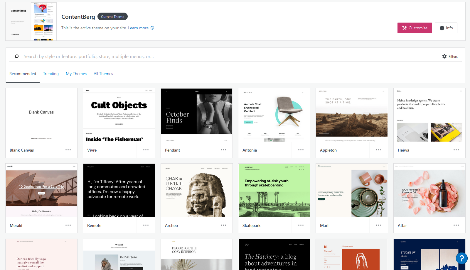 WordPress Theme Store